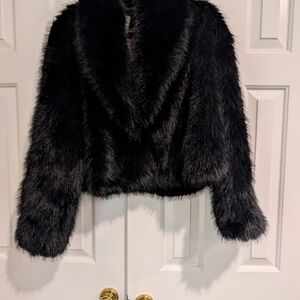 YITTY Black Faux Fur Jacket